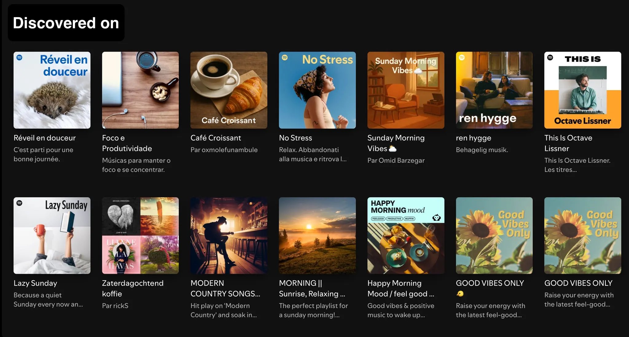 Discovered On Feature Spotify